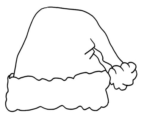 santa hat coloring page|free printable santa coloring sheet.